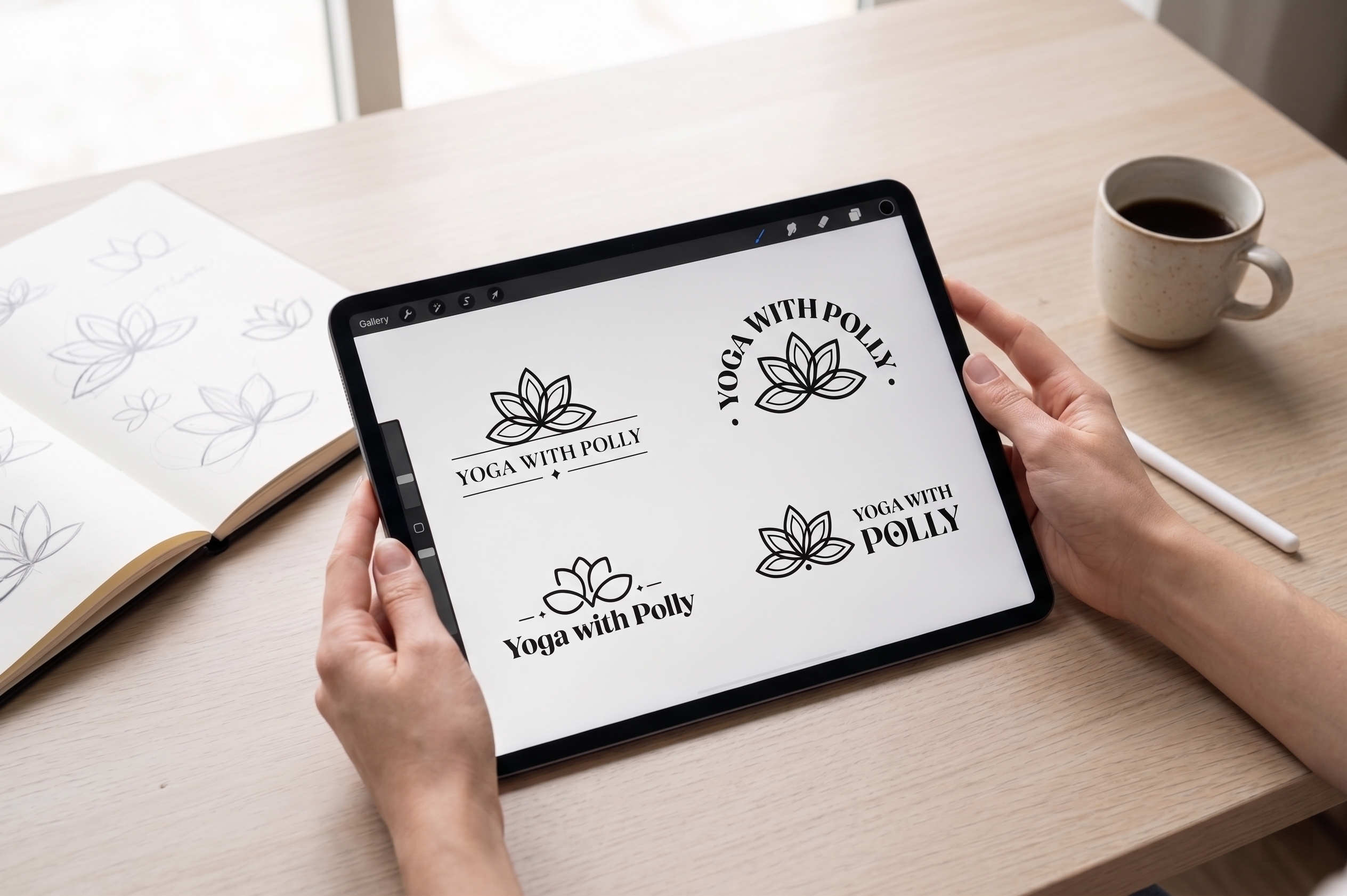 Yoga with Polly, Proposte di logo